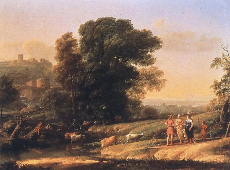 Claude Lorrain Landscape with Cephalus and Procris Reunited by Diana